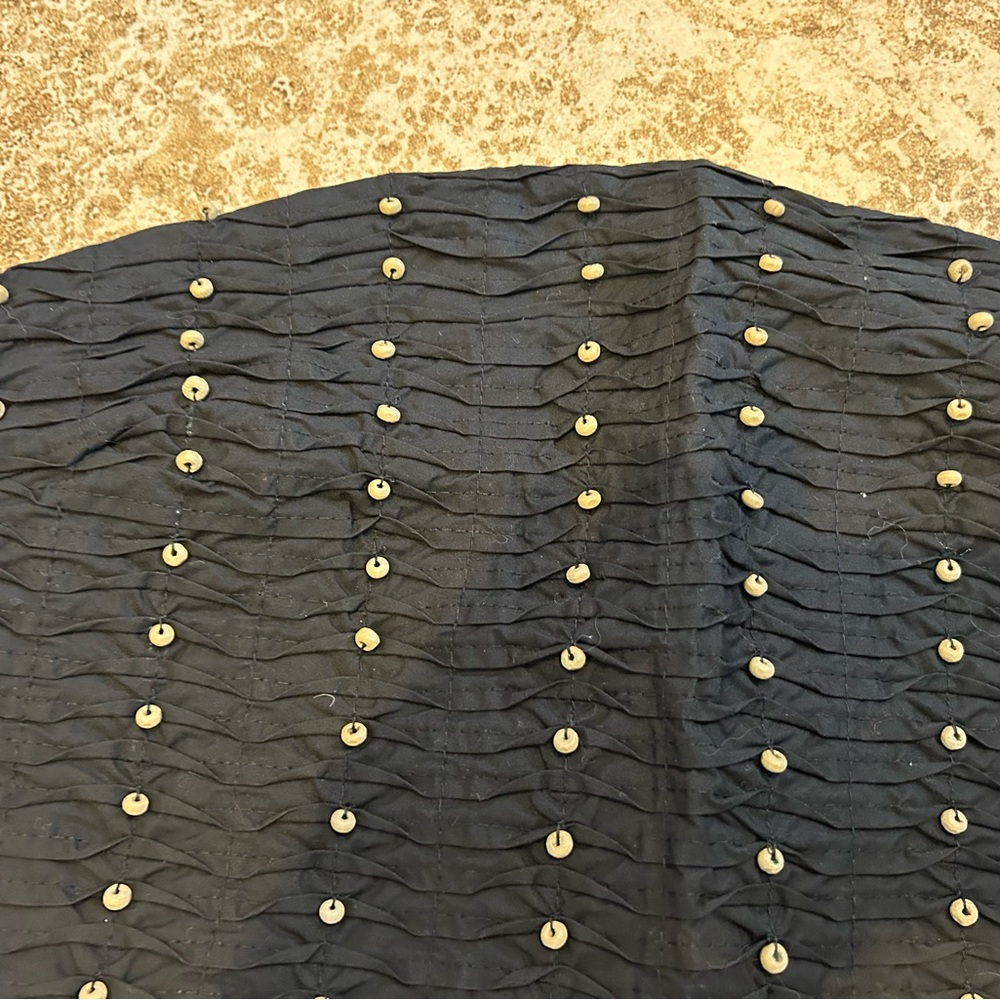 Zara Black Beaded Strapless Top, NWT, Size large. Black with beige beading - Picture 3 of 6